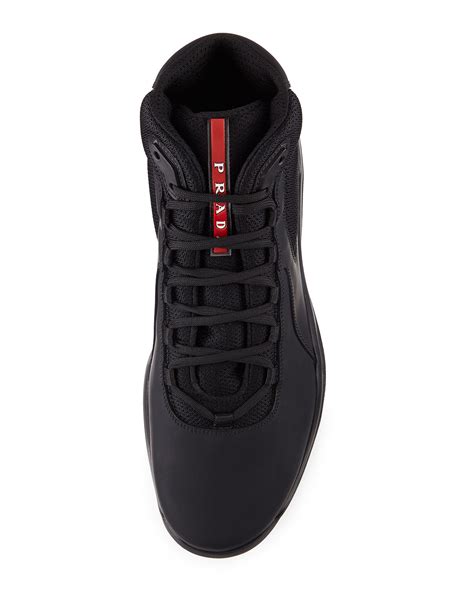 prada america's cup high top black|prada cup shoes.